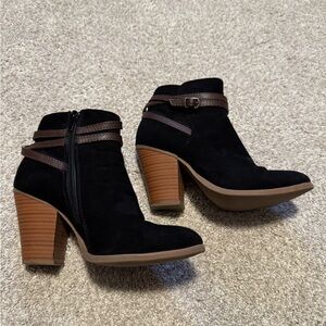 Black and Brown Women's Ankle Boots